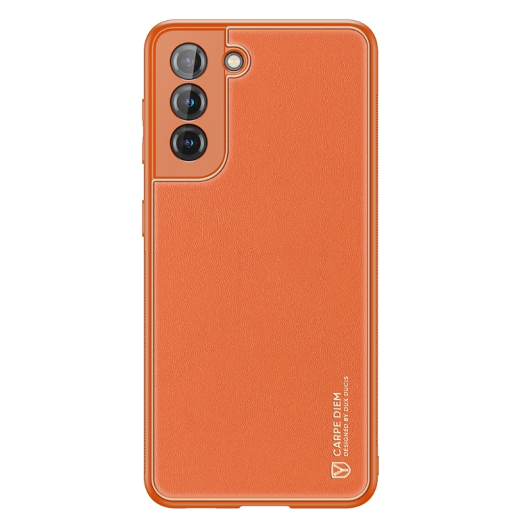 For Samsung Galaxy S21 5G DUX DUCIS YOLO Series PU + PC + TPU All-inclusive Electroplating Shockproof Protective Case(Orange) For Samsung Galaxy S21 5G DUX DUCIS YOLO Series PU + PC + TPU All-inclusive Electroplating Shockproof Protective Case(Orange)