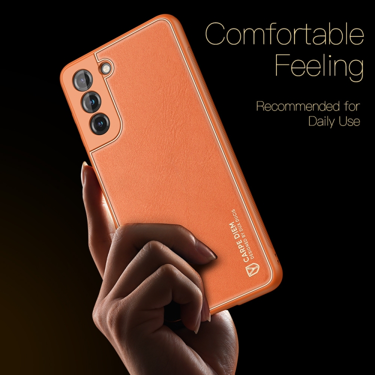 For Samsung Galaxy S21 5G DUX DUCIS YOLO Series PU + PC + TPU All-inclusive Electroplating Shockproof Protective Case(Orange) For Samsung Galaxy S21 5G DUX DUCIS YOLO Series PU + PC + TPU All-inclusive Electroplating Shockproof Protective Case(Orange)