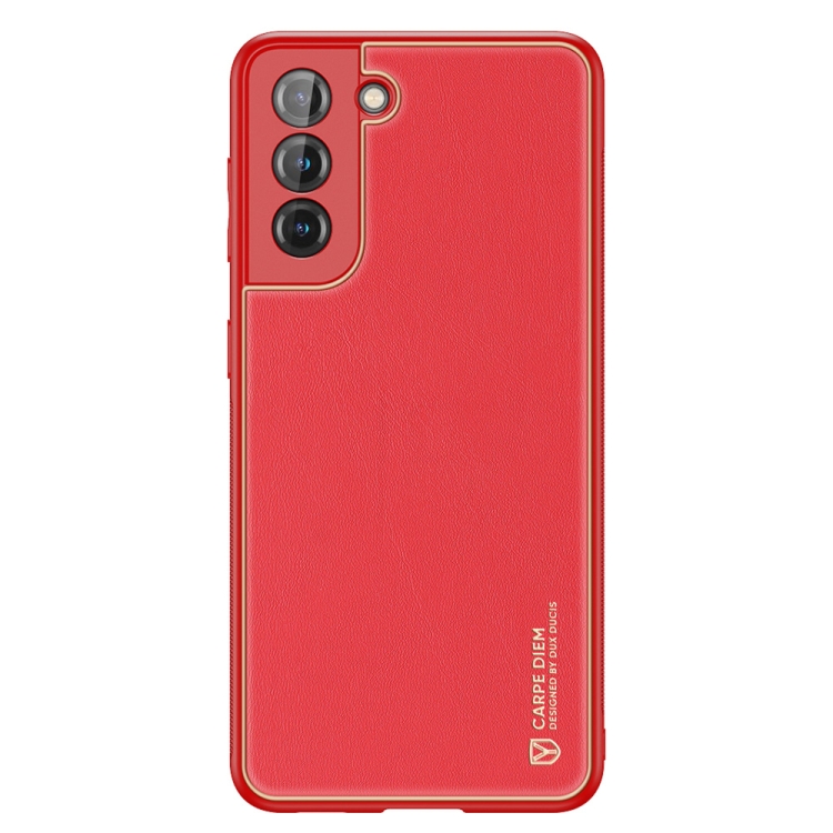 For Samsung Galaxy S21+ 5G DUX DUCIS YOLO Series PU + PC + TPU All-inclusive Electroplating Shockproof Protective Case(Red)