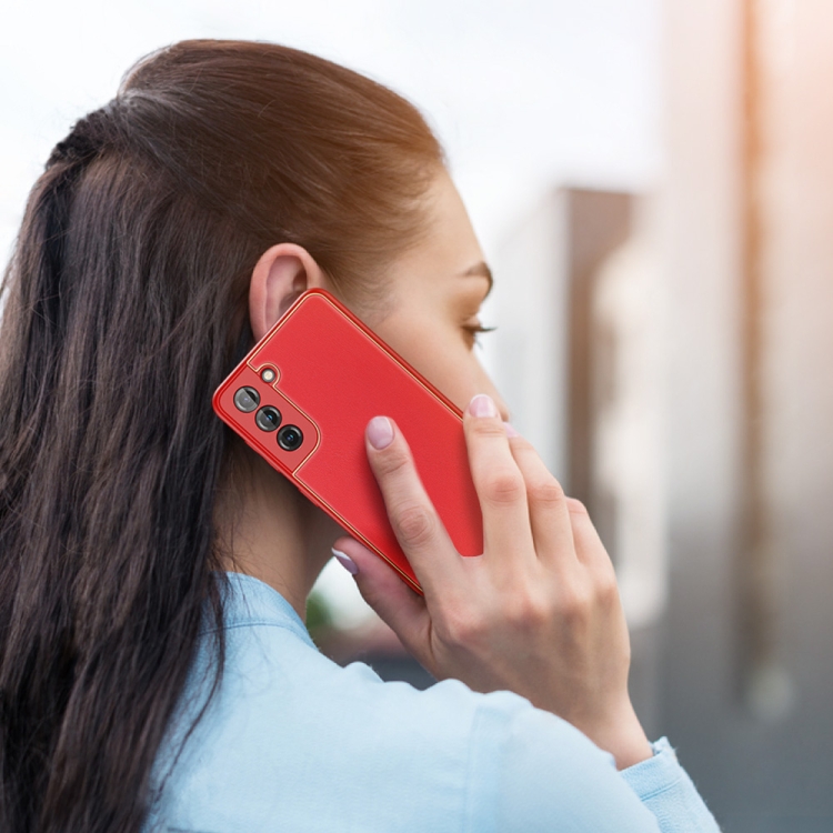 For Samsung Galaxy S21+ 5G DUX DUCIS YOLO Series PU + PC + TPU All-inclusive Electroplating Shockproof Protective Case(Red)
