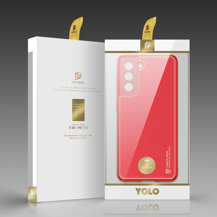 For Samsung Galaxy S21+ 5G DUX DUCIS YOLO Series PU + PC + TPU All-inclusive Electroplating Shockproof Protective Case(Red)