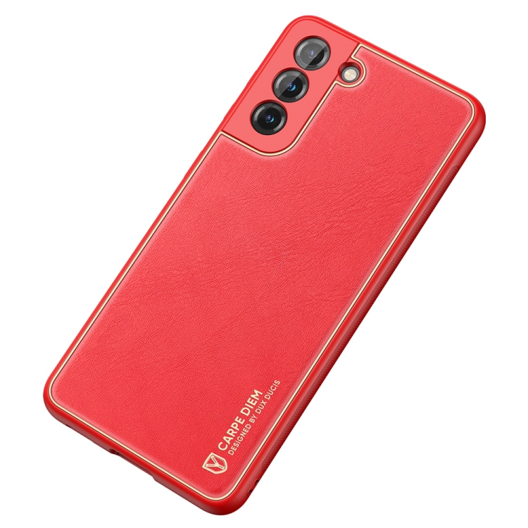 For Samsung Galaxy S21+ 5G DUX DUCIS YOLO Series PU + PC + TPU All-inclusive Electroplating Shockproof Protective Case(Red)