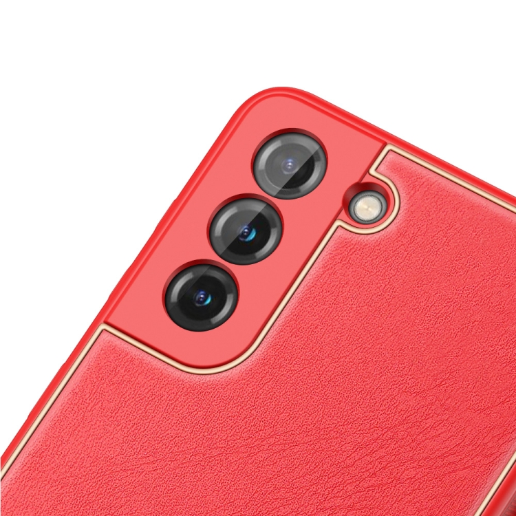 For Samsung Galaxy S21+ 5G DUX DUCIS YOLO Series PU + PC + TPU All-inclusive Electroplating Shockproof Protective Case(Red)