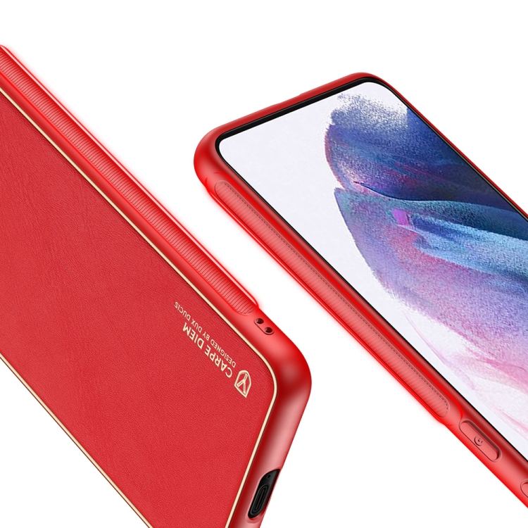 For Samsung Galaxy S21+ 5G DUX DUCIS YOLO Series PU + PC + TPU All-inclusive Electroplating Shockproof Protective Case(Red)