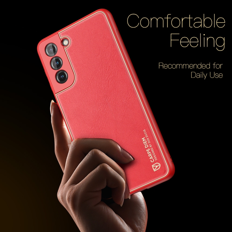 For Samsung Galaxy S21+ 5G DUX DUCIS YOLO Series PU + PC + TPU All-inclusive Electroplating Shockproof Protective Case(Red)