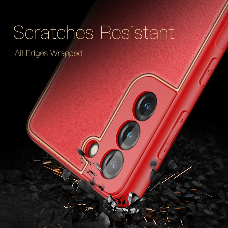 For Samsung Galaxy S21+ 5G DUX DUCIS YOLO Series PU + PC + TPU All-inclusive Electroplating Shockproof Protective Case(Red)