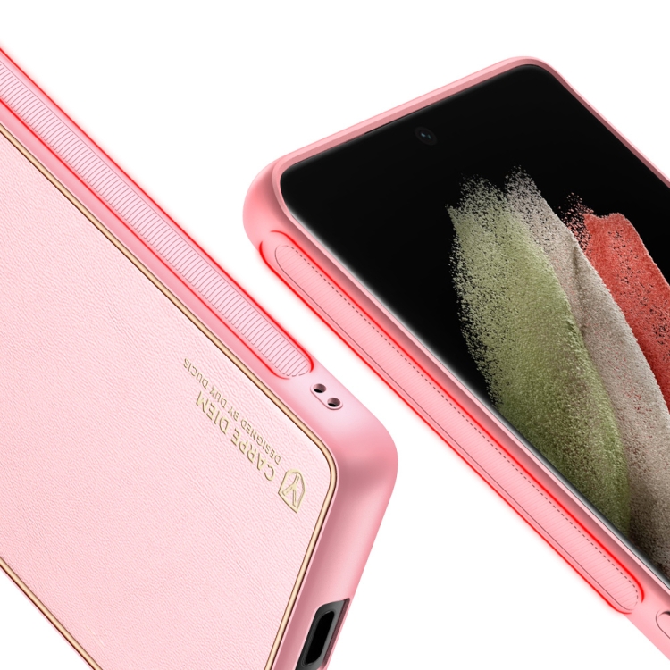 For Samsung Galaxy S21 Ultra 5G DUX DUCIS YOLO Series PU + PC + TPU All-inclusive Electroplating Shockproof Protective Case(Pink) For Samsung Galaxy S21 Ultra 5G DUX DUCIS YOLO Series PU + PC + TPU All-inclusive Electroplating Shockproof Protective Case(Pink)