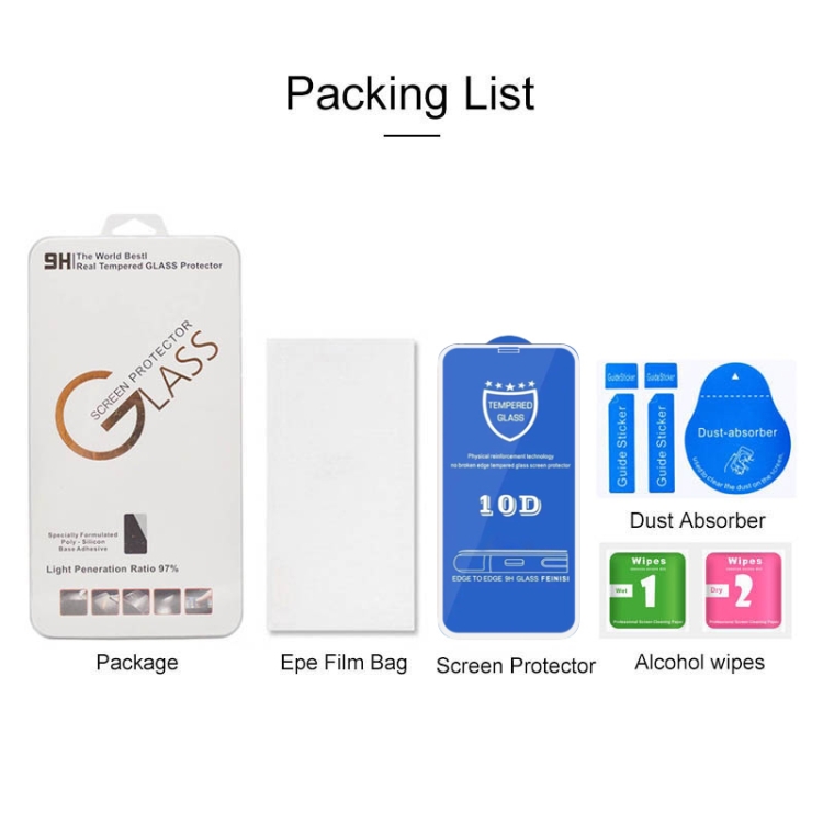 For iPhone XS Max / 11 Pro Max 9H 10D Full Screen Tempered Glass Screen Protector(White) For iPhone XS Max / 11 Pro Max 9H 10D Full Screen Tempered Glass Screen Protector(White)