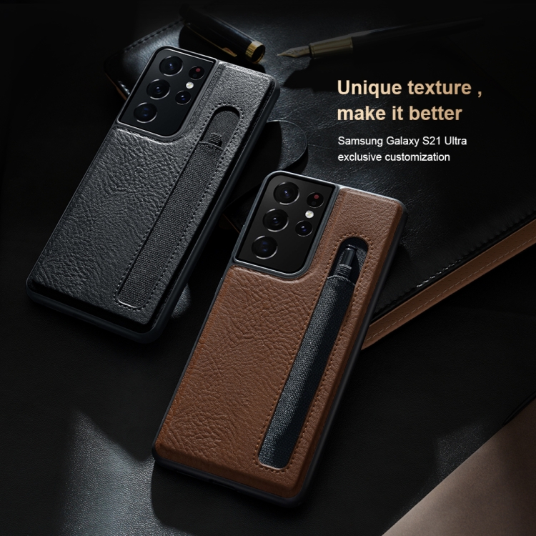 For Samsung Galaxy S21 Ultra 5G NILLKIN Aoge Series Shockproof Leather Case with Card Slot(Brown) For Samsung Galaxy S21 Ultra 5G NILLKIN Aoge Series Shockproof Leather Case with Card Slot(Brown)
