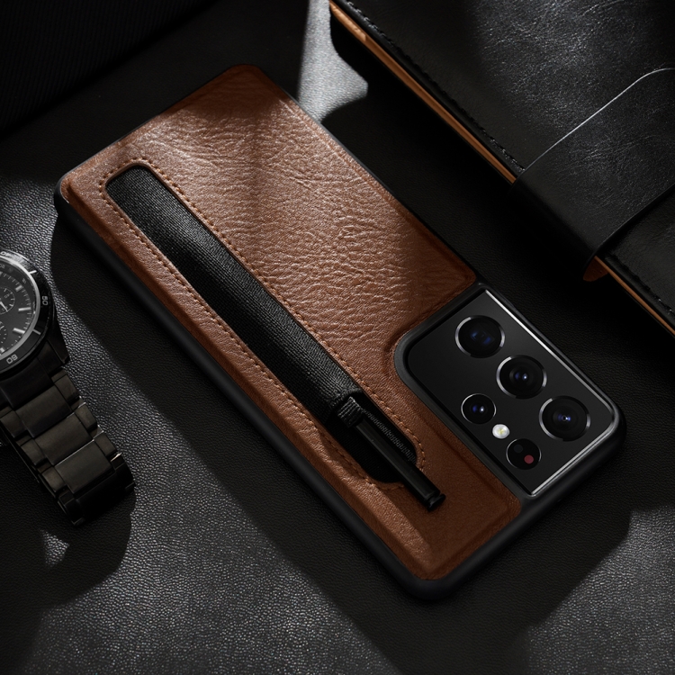 For Samsung Galaxy S21 Ultra 5G NILLKIN Aoge Series Shockproof Leather Case with Card Slot(Brown) For Samsung Galaxy S21 Ultra 5G NILLKIN Aoge Series Shockproof Leather Case with Card Slot(Brown)