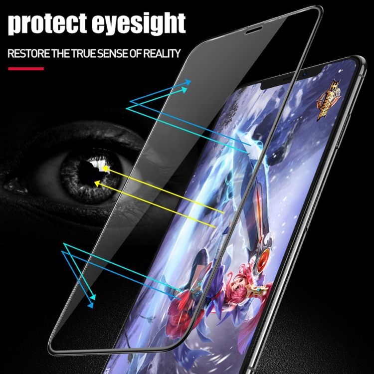 For iPhone XS Max / 11 Pro Max 9H 5D Full Glue Full Screen Tempered Glass Film (White)