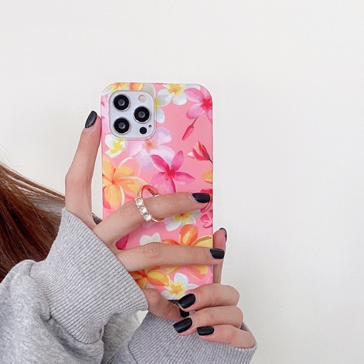 For iPhone 12 Pro Max Small Floral Pattern Shockproof Case with Ring Holder(Pink) For iPhone 12 Pro Max Small Floral Pattern Shockproof Case with Ring Holder(Pink)