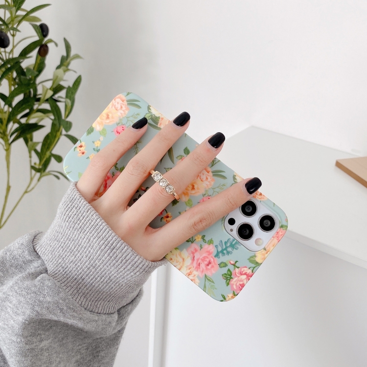 For iPhone 12 Pro Max Small Floral Pattern Shockproof Case with Ring Holder(Pink) For iPhone 12 Pro Max Small Floral Pattern Shockproof Case with Ring Holder(Pink)