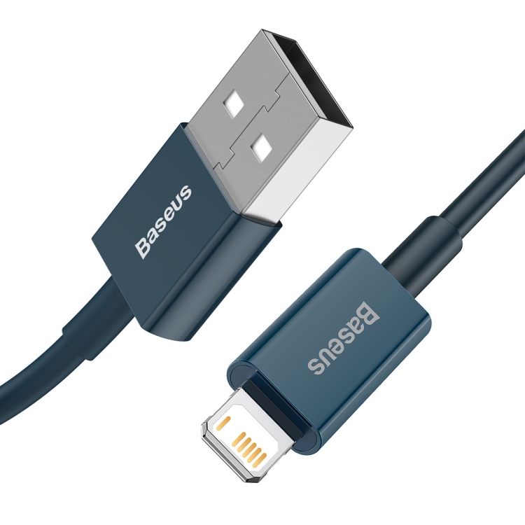 Baseus Superior Series CALYS-A03 2.4A USB to 8 Pin Interface Fast Charging Data Cable, Cable Length:1m(Blue) - 1