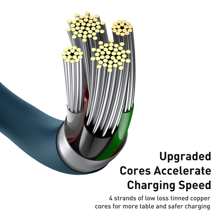 Baseus Superior Series CALYS-A03 2.4A USB to 8 Pin Interface Fast Charging Data Cable, Cable Length:1m(Blue) - 3