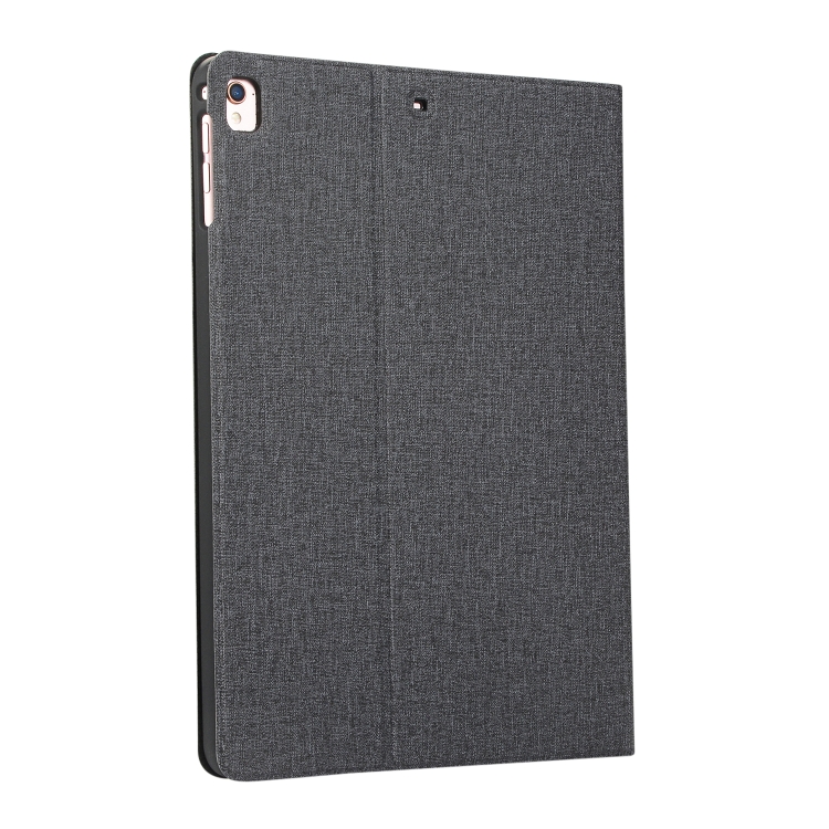For iPad 10.2 2021 / 2020 / 2019 Voltage Craft Cloth TPU Protective Case with Holder(Black) For iPad 10.2 2021 / 2020 / 2019 Voltage Craft Cloth TPU Protective Case with Holder(Black)
