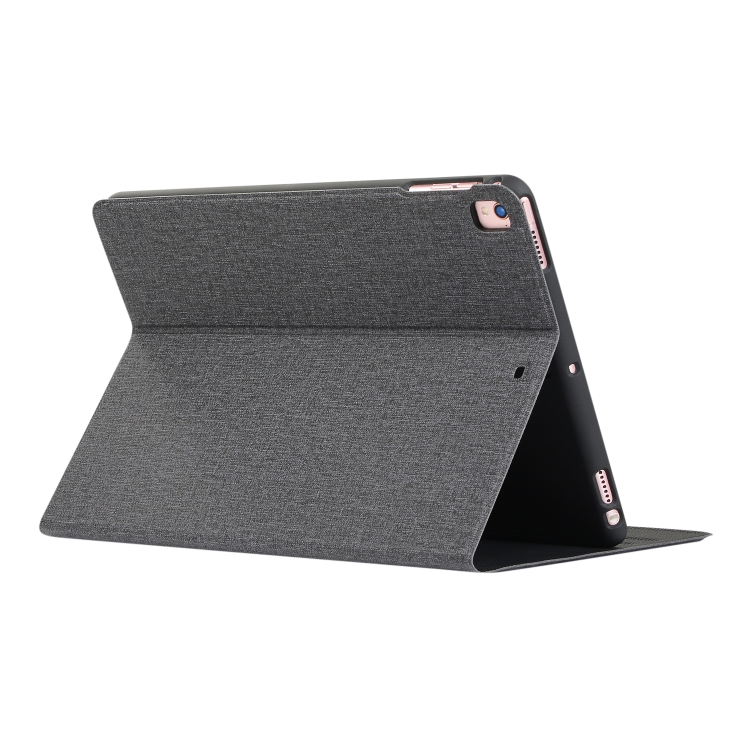 For iPad 10.2 2021 / 2020 / 2019 Voltage Craft Cloth TPU Protective Case with Holder(Black) For iPad 10.2 2021 / 2020 / 2019 Voltage Craft Cloth TPU Protective Case with Holder(Black)
