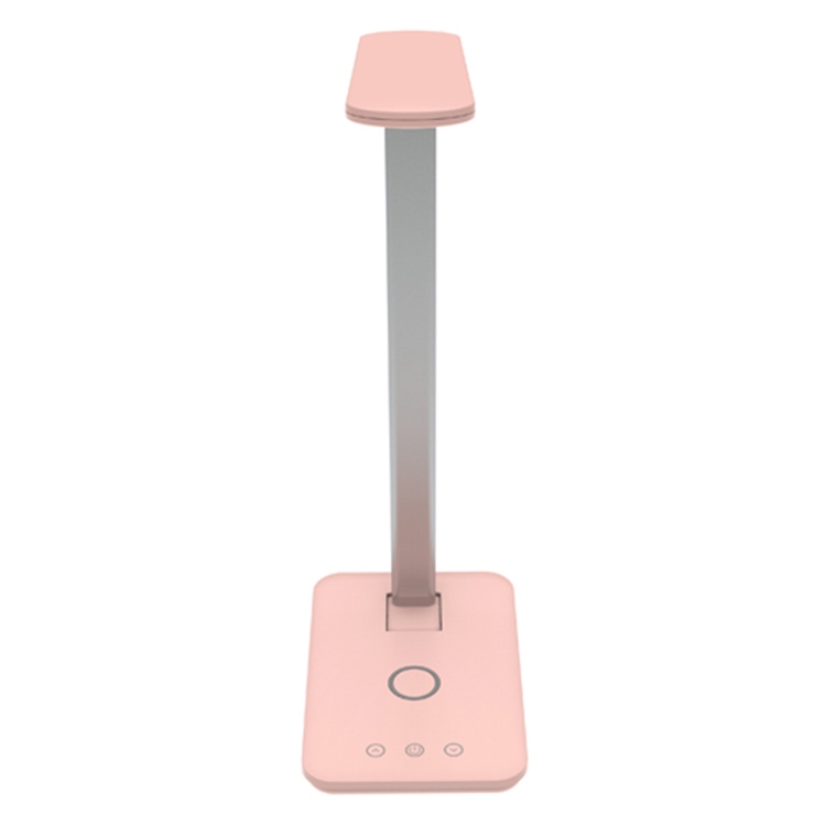 T01 10W Multi-function Aluminum Alloy Folding Touch Desk Lamp Mobile Phone Wireless Charger(Pink)