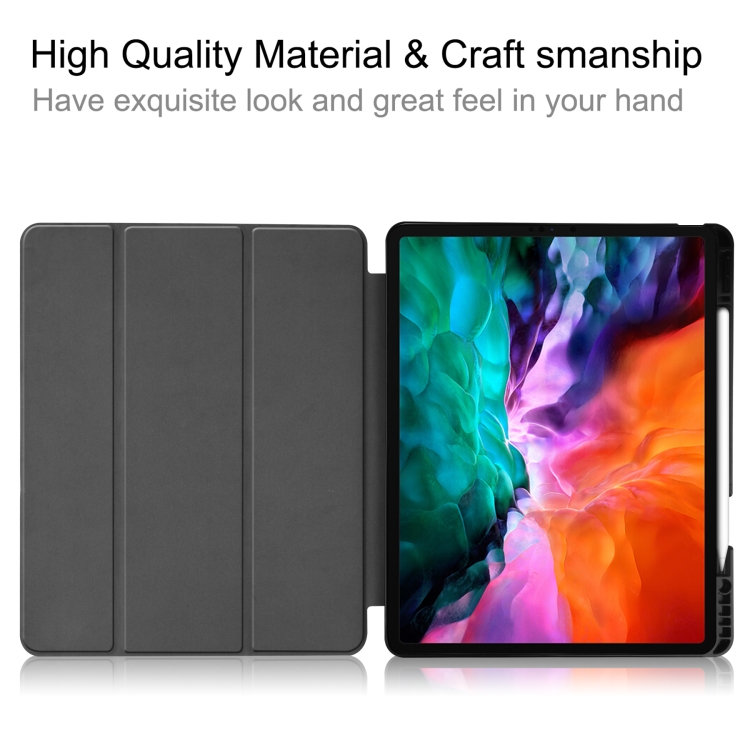 For iPad Pro 12.9 2022 / 2021 Horizontal Flip Honeycomb TPU + PU Leather Tablet Case with Three-folding Holder & Sleep / Wake-up Function & Pen Slot(Dark Green) For iPad Pro 12.9 2022 / 2021 Horizontal Flip Honeycomb TPU + PU Leather Tablet Case with Three-folding Holder & Sleep / Wake-up Function & Pen Slot(Dark Green)