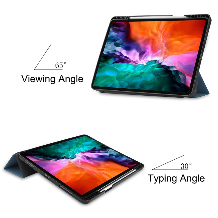 For iPad Pro 12.9 2022 / 2021 Horizontal Flip Honeycomb TPU + PU Leather Tablet Case with Three-folding Holder & Sleep / Wake-up Function & Pen Slot(Dark Green) For iPad Pro 12.9 2022 / 2021 Horizontal Flip Honeycomb TPU + PU Leather Tablet Case with Three-folding Holder & Sleep / Wake-up Function & Pen Slot(Dark Green)