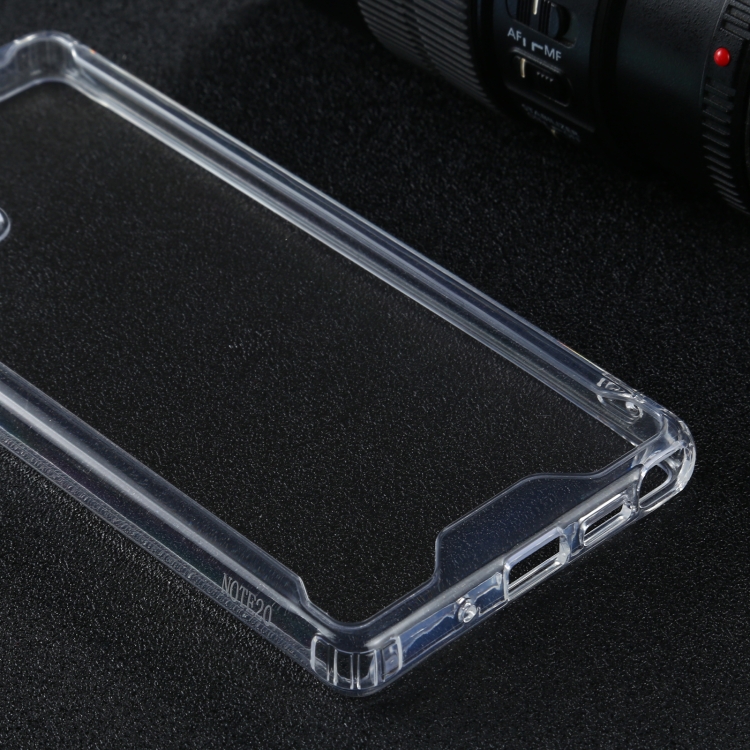 For Samsung Galaxy Note20 Four-corner Shockproof Transparent TPU + PC Protective Case