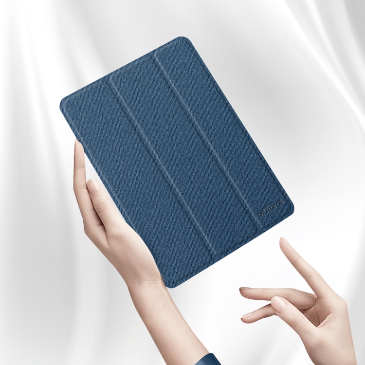 For iPad Pro 12.9 2022 / 2021 / 2020 Mutural YASHI Series TPU + PU Cloth Pattern Texture Horizontal Flip Leather Tablet Case with Three-folding Holder & Pen Slot & Wake-up / Sleep Function(Blue) For iPad Pro 12.9 2022 / 2021 / 2020 Mutural YASHI Series TPU + PU Cloth Pattern Texture Horizontal Flip Leather Tablet Case with Three-folding Holder & Pen Slot & Wake-up / Sleep Function(Blue)