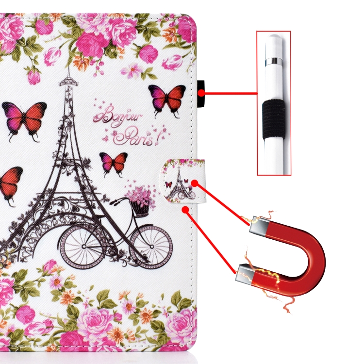 For iPad 10.2 2021 / 2020 / 2019 Colored Drawing Horizontal Flip Leather Case with Holder & Card Slots & Sleep / Wake-up Function(Flower Tower) For iPad 10.2 2021 / 2020 / 2019 Colored Drawing Horizontal Flip Leather Case with Holder & Card Slots & Sleep / Wake-up Function(Flower Tower)