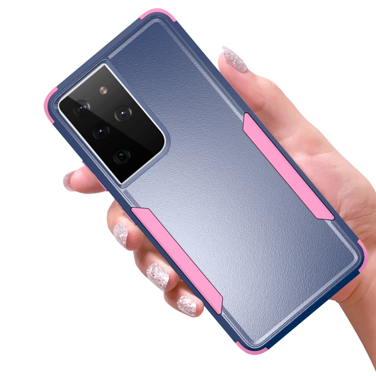 For Samsung Galaxy S21 Ultra 5G TPU + PC Shockproof Protective Case(Royal Blue + Pink) For Samsung Galaxy S21 Ultra 5G TPU + PC Shockproof Protective Case(Royal Blue + Pink)