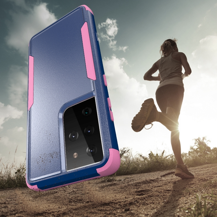 For Samsung Galaxy S21 Ultra 5G TPU + PC Shockproof Protective Case(Royal Blue + Pink) For Samsung Galaxy S21 Ultra 5G TPU + PC Shockproof Protective Case(Royal Blue + Pink)