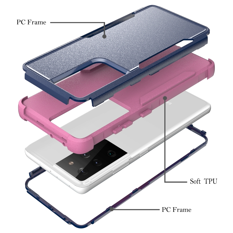 For Samsung Galaxy S21 Ultra 5G TPU + PC Shockproof Protective Case(Royal Blue + Pink) For Samsung Galaxy S21 Ultra 5G TPU + PC Shockproof Protective Case(Royal Blue + Pink)