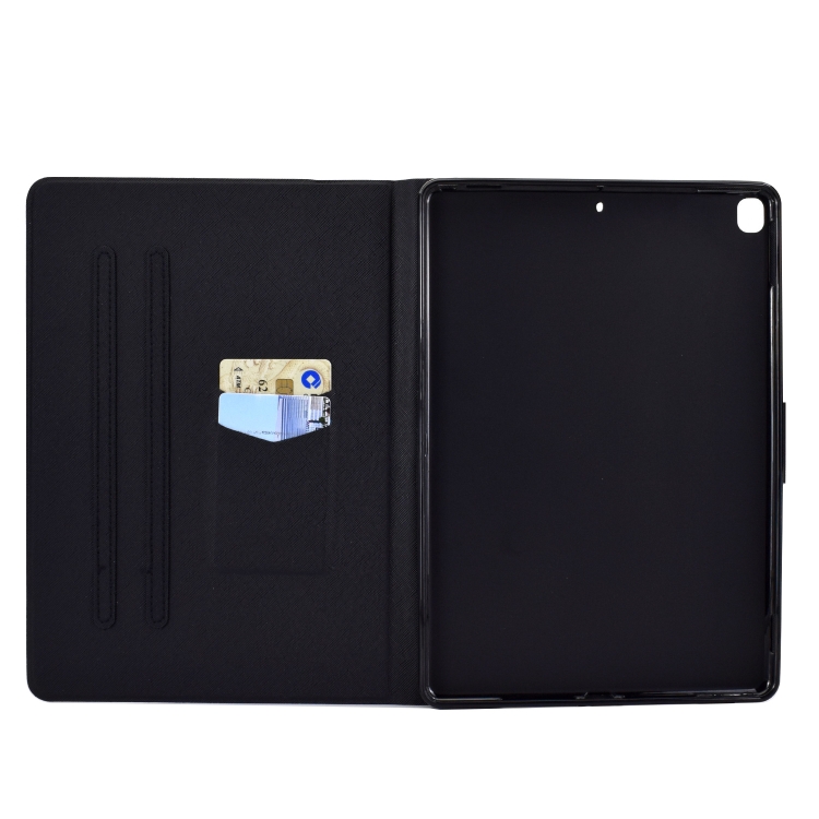 Electric Pressed TPU Colored Drawing Horizontal Flip Leather Case with Holder & Pen Slot For iPad 10.2 (2019) / (2020) & iPad Air (2019) (Flower Elephant)