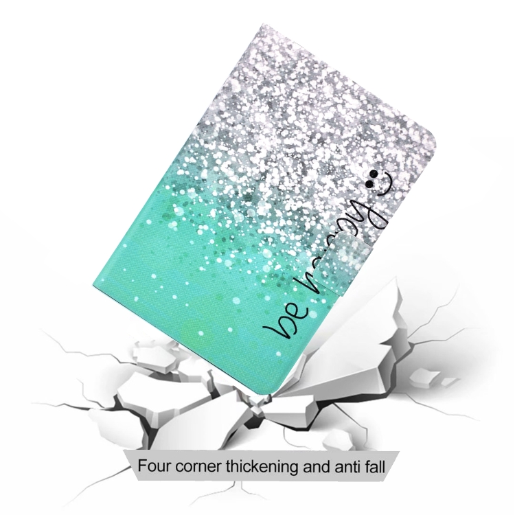 For iPad 10.2 2021 / 2020 / 2019 Colored Drawing Horizontal Flip Leather Case with Holder & Card Slots & Sleep / Wake-up Function(Green Quicksand) For iPad 10.2 2021 / 2020 / 2019 Colored Drawing Horizontal Flip Leather Case with Holder & Card Slots & Sleep / Wake-up Function(Green Quicksand)