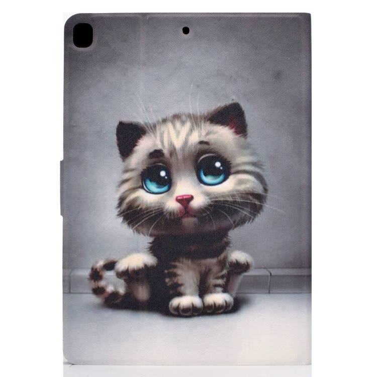 For iPad 10.2 2021 / 2020 / 2019 Colored Drawing Horizontal Flip Leather Case with Holder & Card Slots & Sleep / Wake-up Function(Pet Cat) For iPad 10.2 2021 / 2020 / 2019 Colored Drawing Horizontal Flip Leather Case with Holder & Card Slots & Sleep / Wake-up Function(Pet Cat)