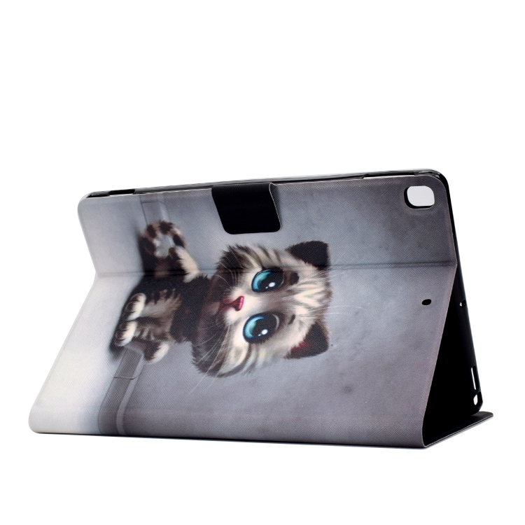 For iPad 10.2 2021 / 2020 / 2019 Colored Drawing Horizontal Flip Leather Case with Holder & Card Slots & Sleep / Wake-up Function(Pet Cat) For iPad 10.2 2021 / 2020 / 2019 Colored Drawing Horizontal Flip Leather Case with Holder & Card Slots & Sleep / Wake-up Function(Pet Cat)