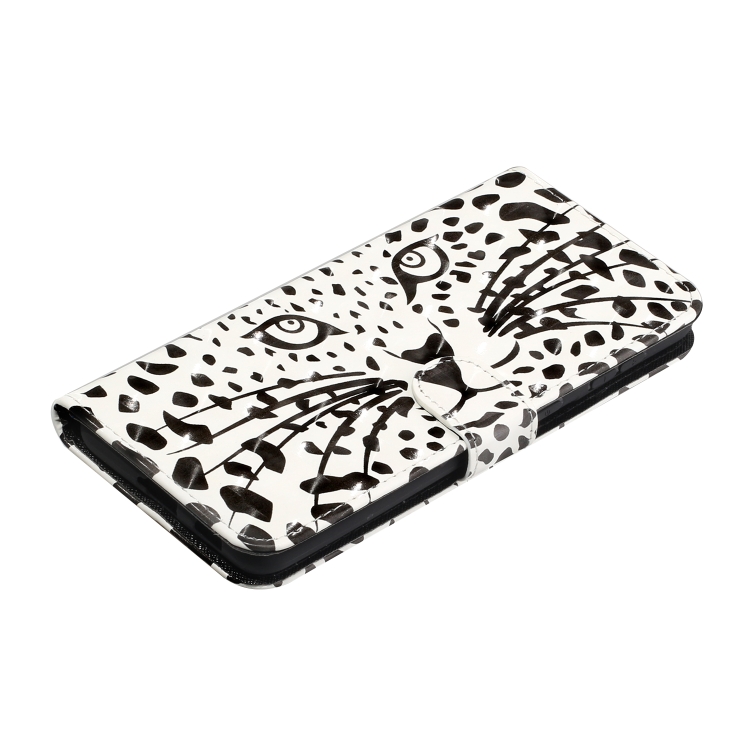 For Samsung Galaxy S21 5G 3D Pattern Horizontal Flip Leather Case with Holder & Card Slots & Wallet & Lanyard(Leopard Head)