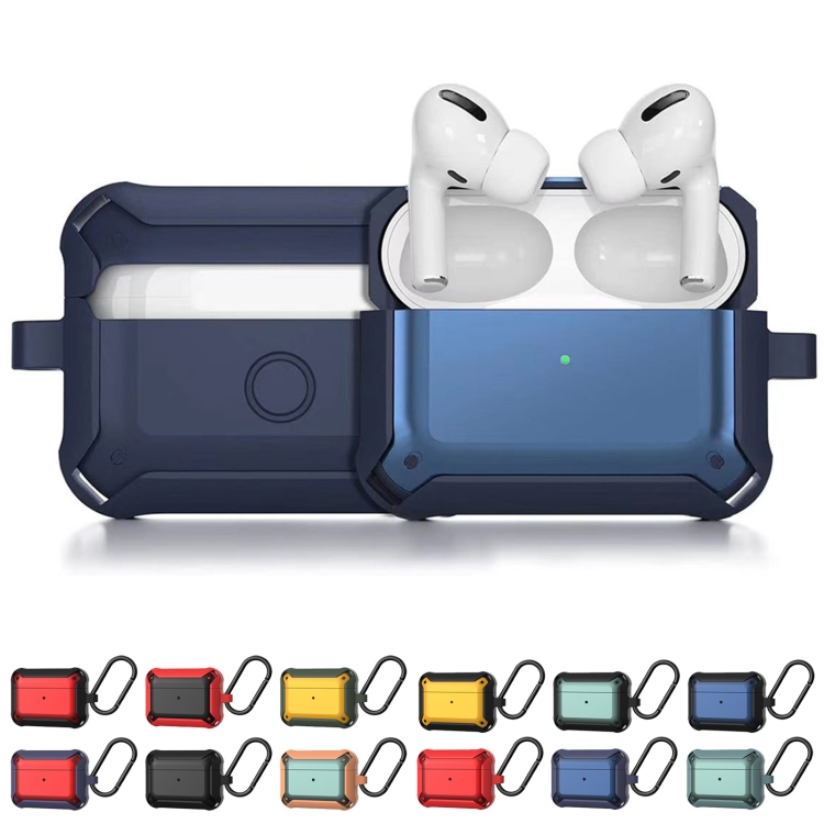 Wireless Earphones Shockproof Bumblebee Armor Silicone Protective Case For AirPods Pro(Blue+Red) Wireless Earphones Shockproof Bumblebee Armor Silicone Protective Case For AirPods Pro(Blue+Red)