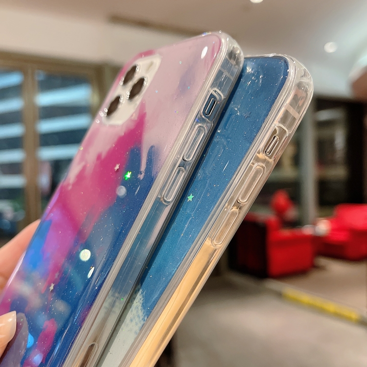 For iPhone 11 Pro Max Watercolor Glitter Pattern Shockproof TPU Protective Case (Autumn Leaves) For iPhone 11 Pro Max Watercolor Glitter Pattern Shockproof TPU Protective Case (Autumn Leaves)