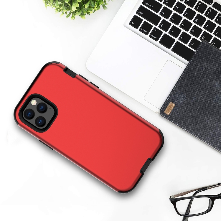 For iPhone 11 Pro 3 in 1 Leather Oil TPU + PC Shockproof Case(Red)