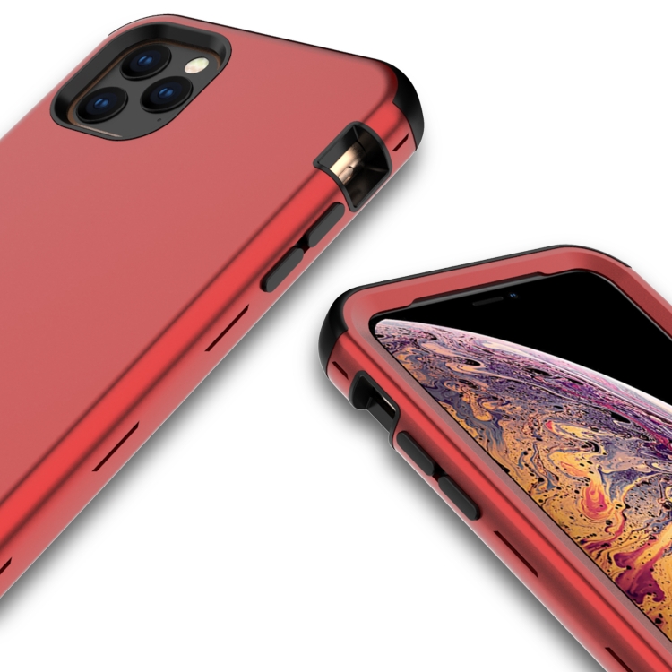For iPhone 11 Pro 3 in 1 Leather Oil TPU + PC Shockproof Case(Red)