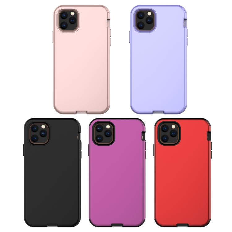 For iPhone 11 Pro 3 in 1 Leather Oil TPU + PC Shockproof Case(Red)