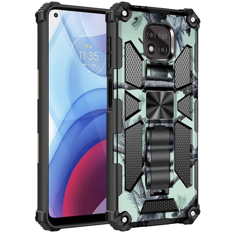 For Motorola Moto G Power (2021) Camouflage Armor Shockproof TPU