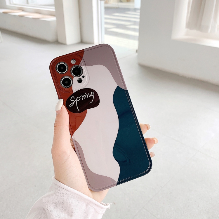 For iPhone 11 Pro Max Color Block Stitching Straight Edge King Kong IMD Shockproof Case (White Green) For iPhone 11 Pro Max Color Block Stitching Straight Edge King Kong IMD Shockproof Case (White Green)