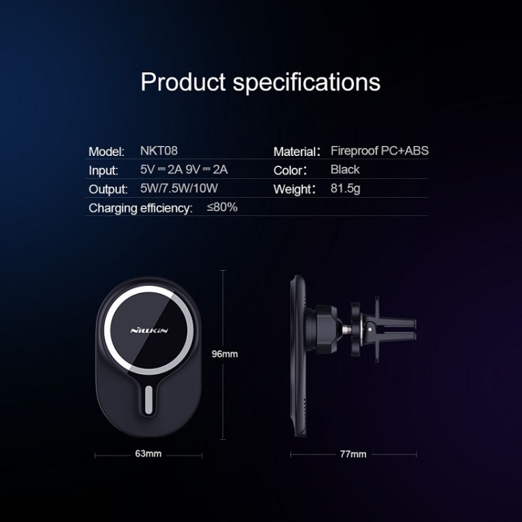 NILLKIN MagRoad Magnetic Car Holder with Wireless Charging NILLKIN MagRoad Magnetic Car Holder with Wireless Charging