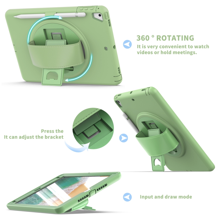 360 Degree Rotation PC+TPU Protective Cover with Holder & Hand Strap & Pen Slot For Apple iPad Pro 9.7 (2016)(Matcha Green) 360 Degree Rotation PC+TPU Protective Cover with Holder & Hand Strap & Pen Slot For Apple iPad Pro 9.7 (2016)(Matcha Green)