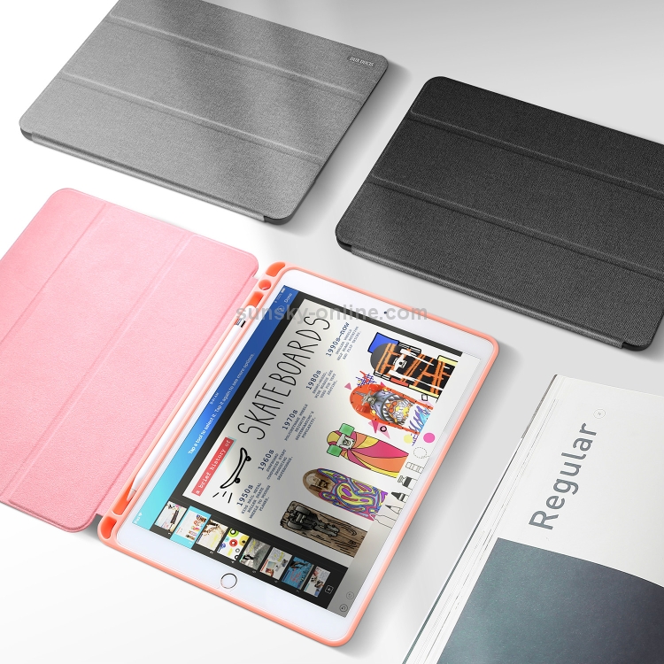 For iPad Air 10.5 (2019) / iPad Pro 10.5 DUX DUCIS Domo Series Horizontal Flip Magnetic PU Leather Case with 3-folding Holder & Pen Slot(Black) For iPad Air 10.5 (2019) / iPad Pro 10.5 DUX DUCIS Domo Series Horizontal Flip Magnetic PU Leather Case with 3-folding Holder & Pen Slot(Black)