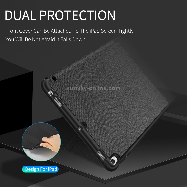 For iPad Air 10.5 (2019) / iPad Pro 10.5 DUX DUCIS Domo Series Horizontal Flip Magnetic PU Leather Case with 3-folding Holder & Pen Slot(Black) For iPad Air 10.5 (2019) / iPad Pro 10.5 DUX DUCIS Domo Series Horizontal Flip Magnetic PU Leather Case with 3-folding Holder & Pen Slot(Black)