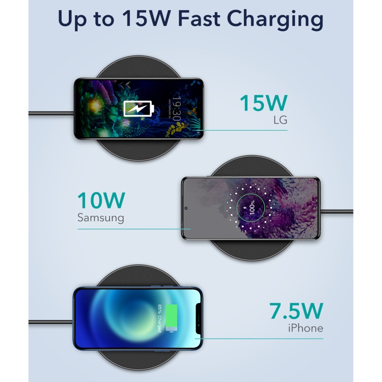 ESR EFC002O 15W Classic Style Wireless Charger(Black) ESR EFC002O 15W Classic Style Wireless Charger(Black)