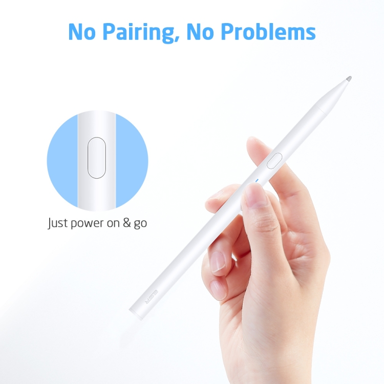 ESR 2J003 Magnetic Active Stylus Pen with Tilt Sensitive for iPad 2018-2020(White) ESR 2J003 Magnetic Active Stylus Pen with Tilt Sensitive for iPad 2018-2020(White)