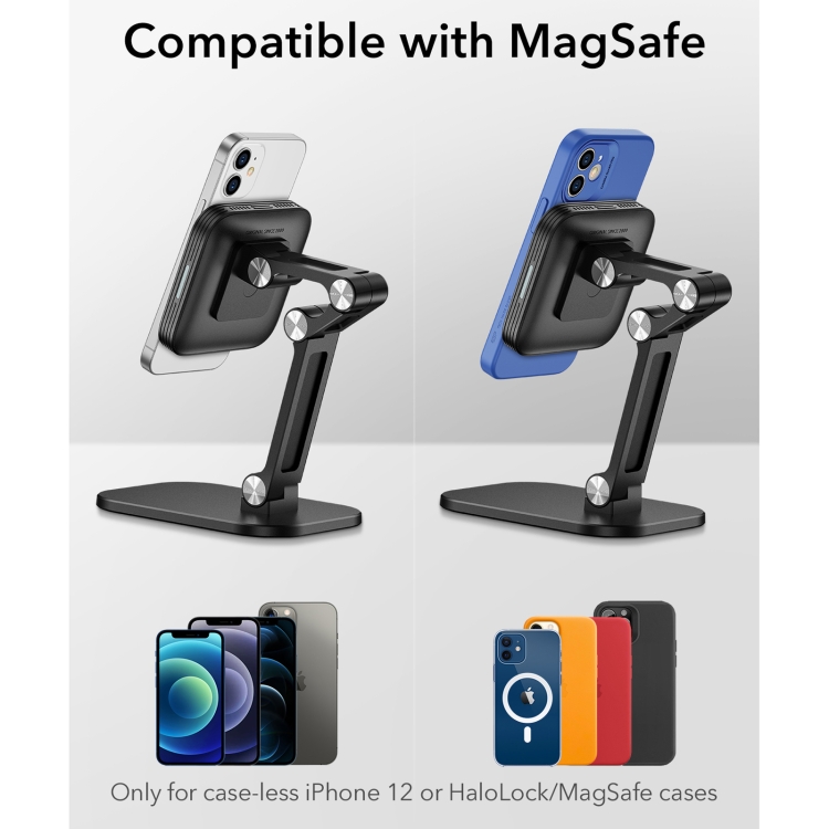 ESR 2C502B HaloLock Adjustable Magnetic Wireless Charger Table Stand Holder for iPhone 12 Series(Black) ESR 2C502B HaloLock Adjustable Magnetic Wireless Charger Table Stand Holder for iPhone 12 Series(Black)