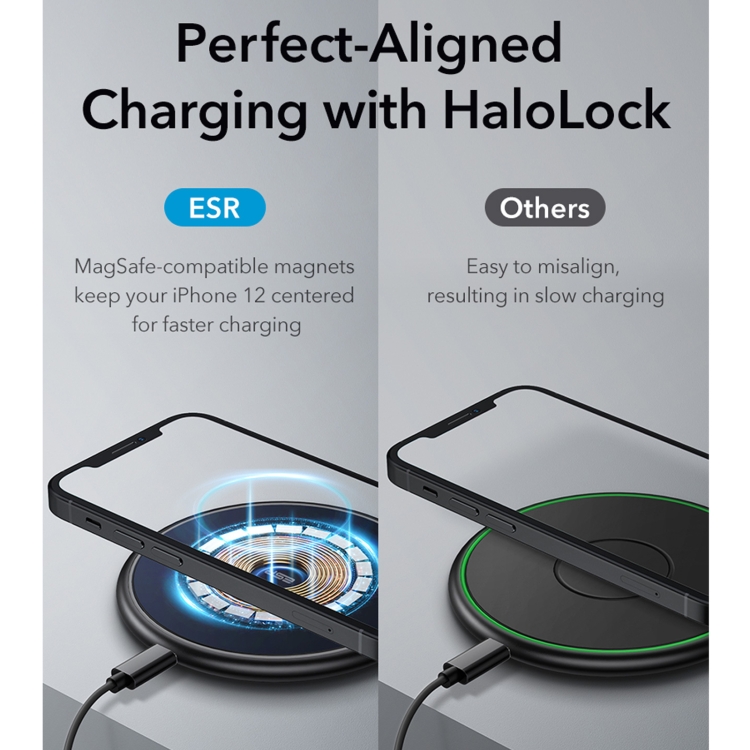 ESR 2C503 HaloLock Tidal Portable Magnetic Wireless Charger for iPhone 12 Series(Black) ESR 2C503 HaloLock Tidal Portable Magnetic Wireless Charger for iPhone 12 Series(Black)